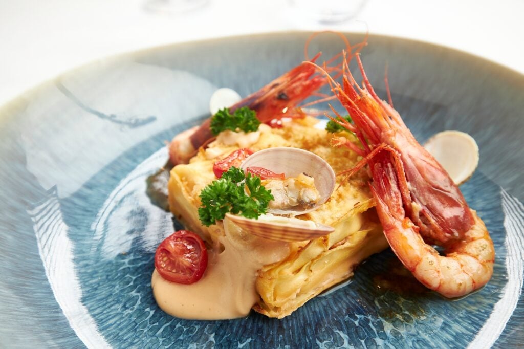 Lasagnetta di mare con crostacei — piatto del ristorante Napoli 1820